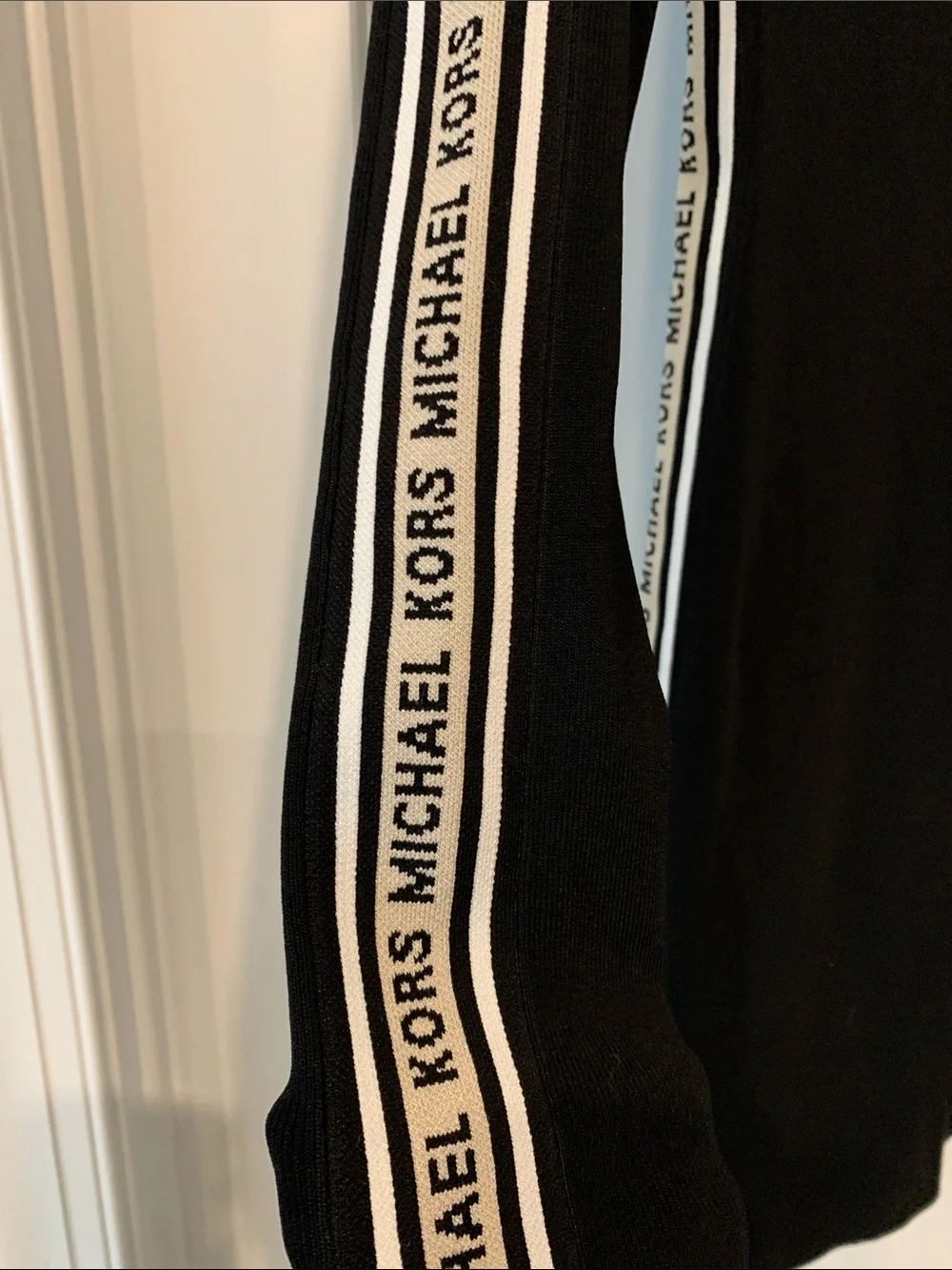 Michael Kors Black Long-Sleeve Polo Knit Dress with Side Tape Dillards($255) L